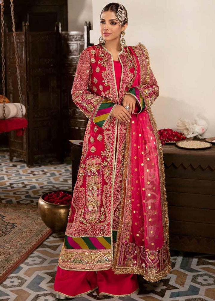 Gulaab By Maryam Hussain Embroidered Organza Suits Unstitched 3 Piece MH22G BANO - Wedding Collection