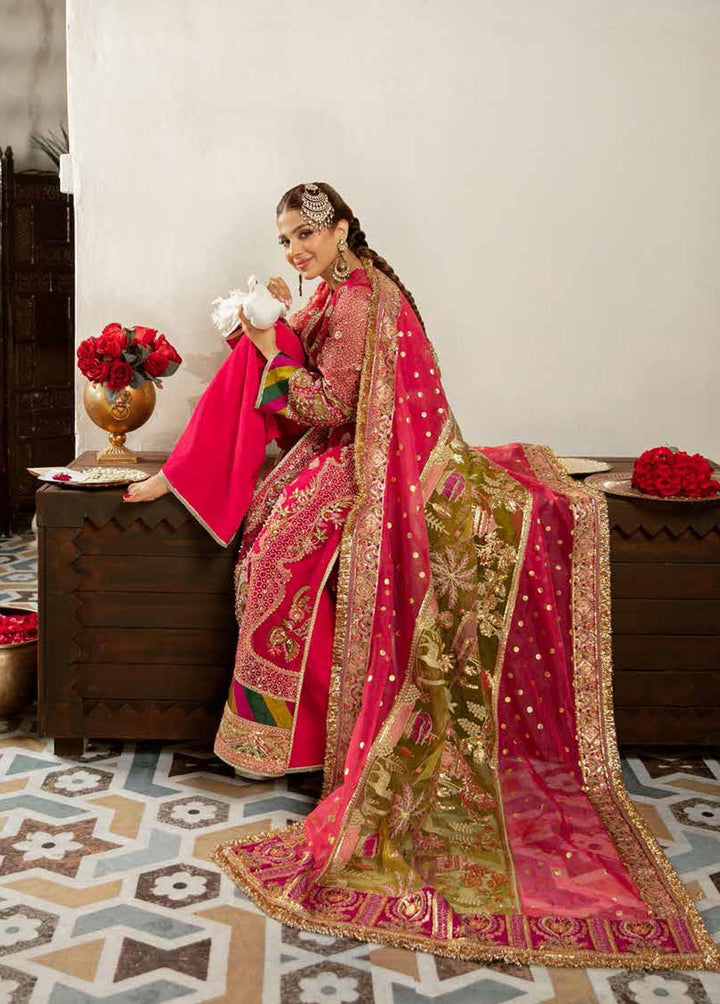 Gulaab By Maryam Hussain Embroidered Organza Suits Unstitched 3 Piece MH22G BANO - Wedding Collection