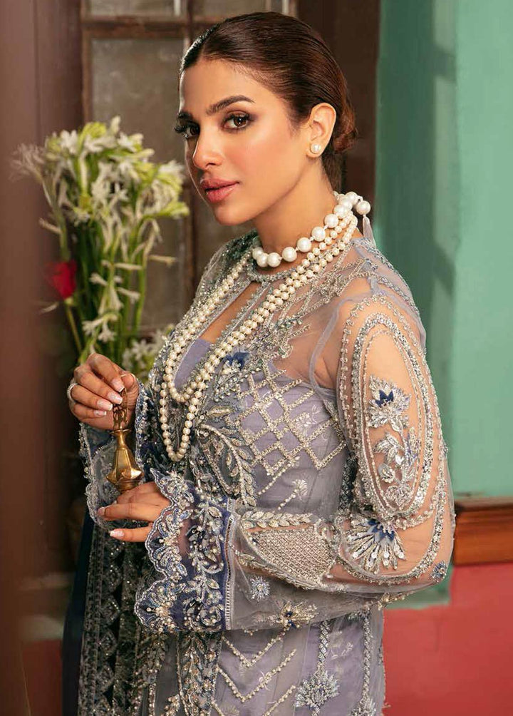 Gulaab By Maryam Hussain Embroidered Net Suits Unstitched 3 Piece MH22G CHANDNI - Wedding Collection
