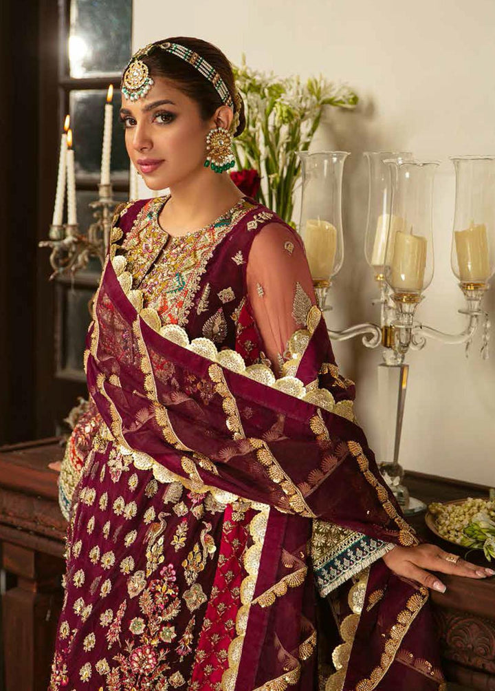 Gulaab By Maryam Hussain Embroidered Net Suits Unstitched 3 Piece MH22G ZEENIA - Wedding Collection