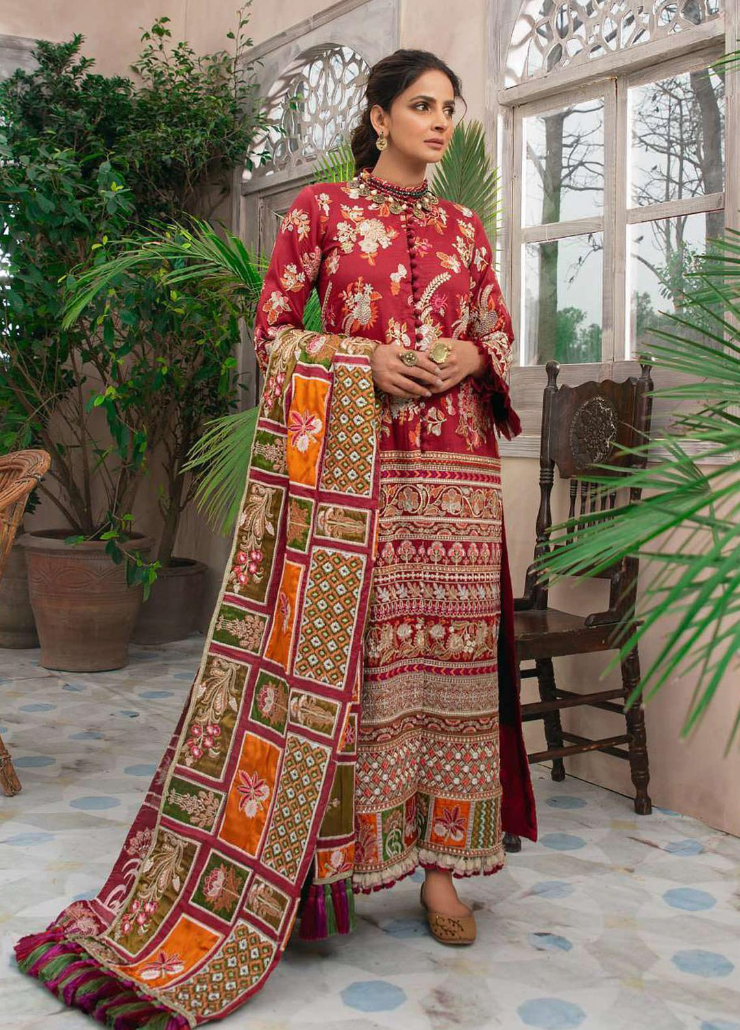 Maryam Hussain Embroidered Lawn Suits Unstitched 3 Piece MRH21LL 01-Mehfil - Festive Collection