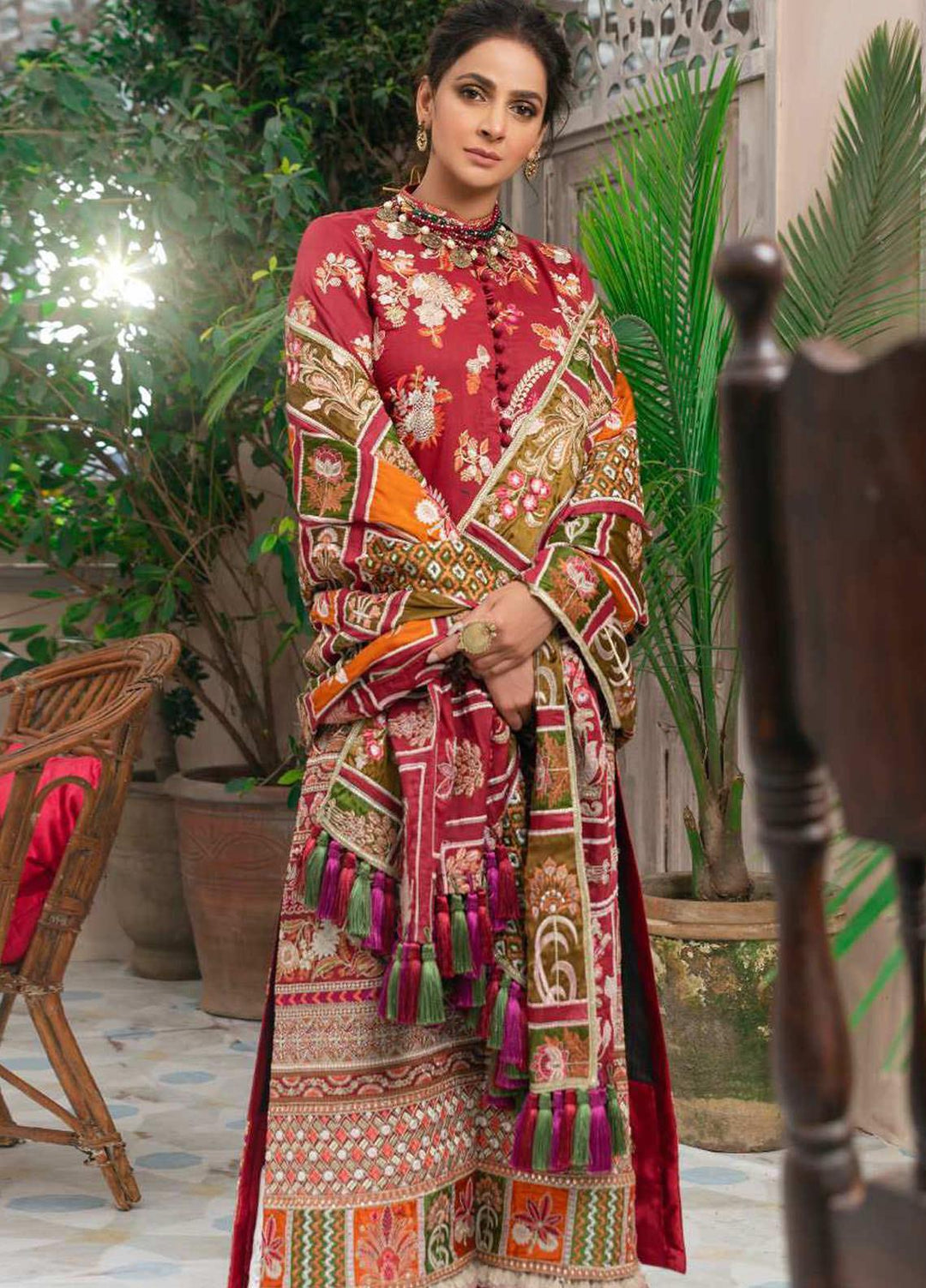 Maryam Hussain Embroidered Lawn Suits Unstitched 3 Piece MRH21LL 01-Mehfil - Festive Collection