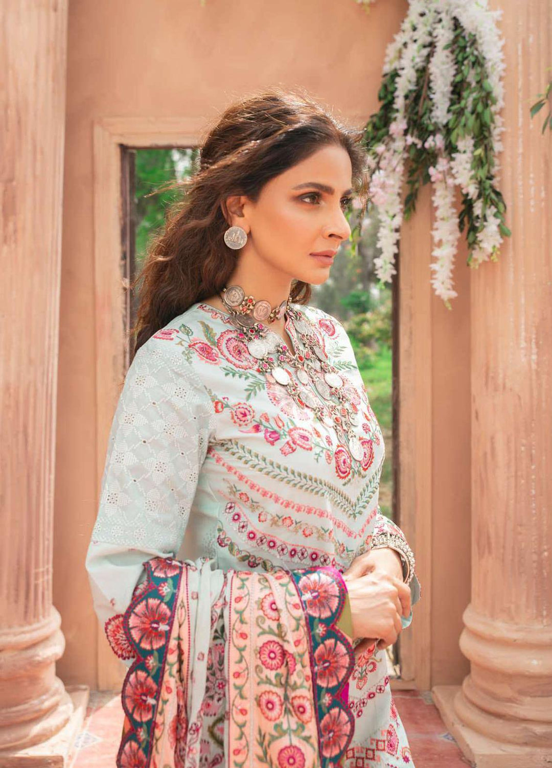 Maryam Hussain Embroidered Lawn Suits Unstitched 3 Piece MRH21LL 04-Chandni - Festive Collection