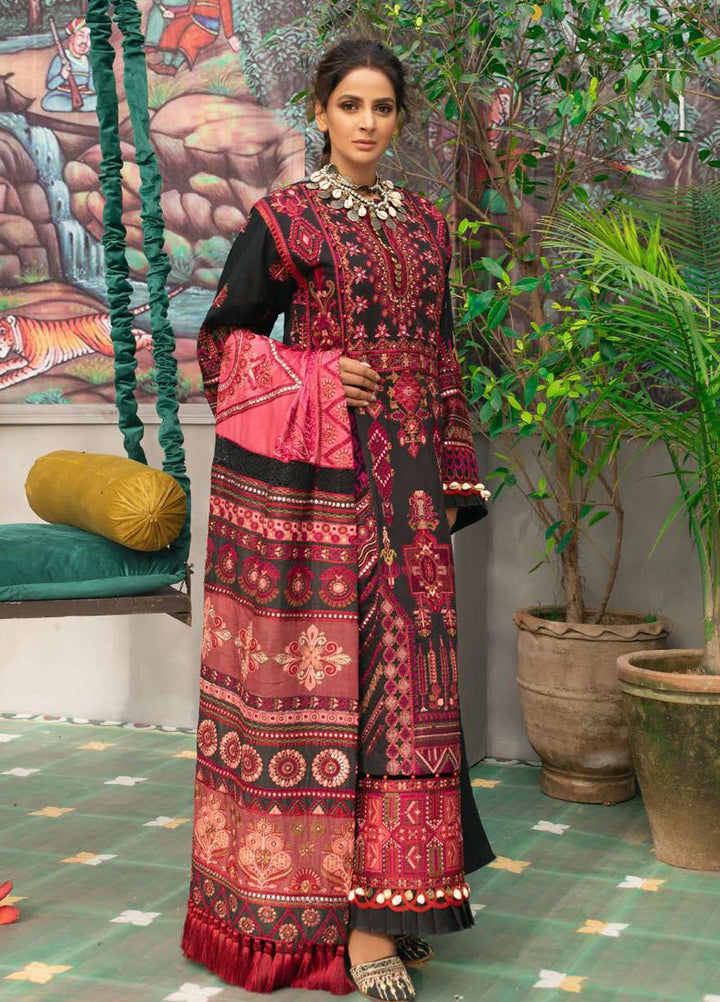 Maryam Hussain Embroidered Lawn Suits Unstitched 3 Piece MRH21LL 09-Vasal - Festive Collection