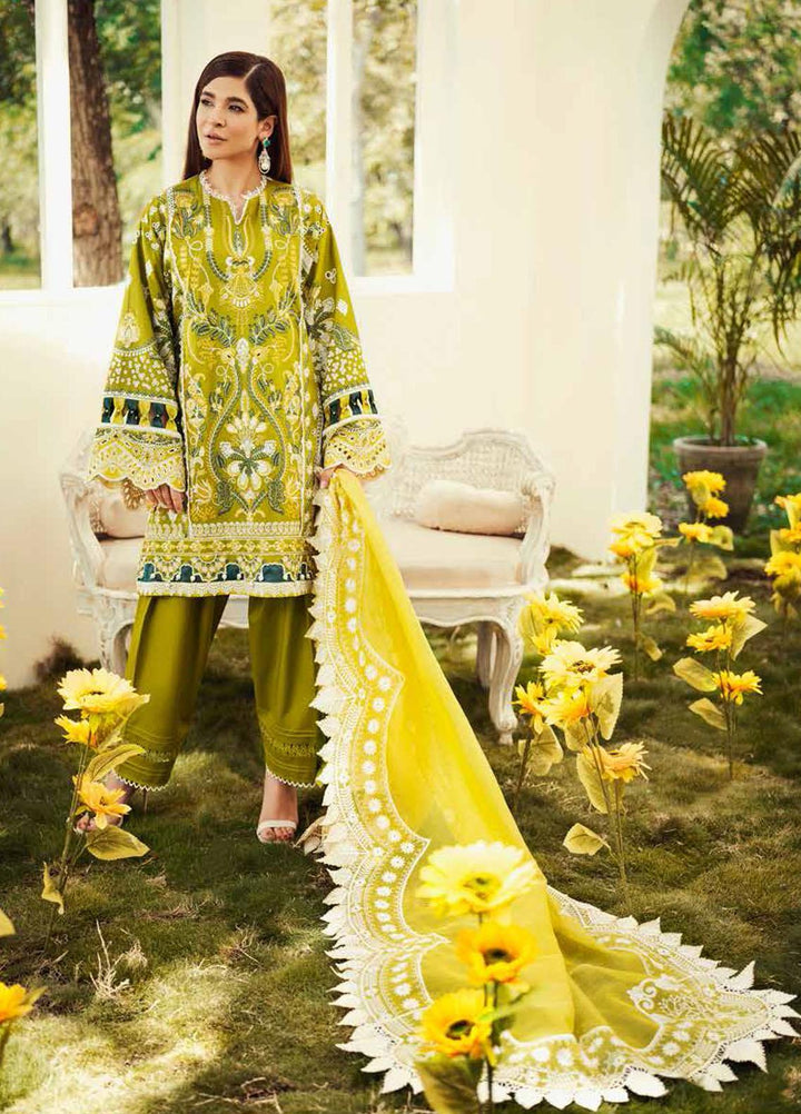 Maryam Hussain Embroidered Lawn Suits Unstitched 3 Piece MH22E 03 OLIVIA - Luxury Collection