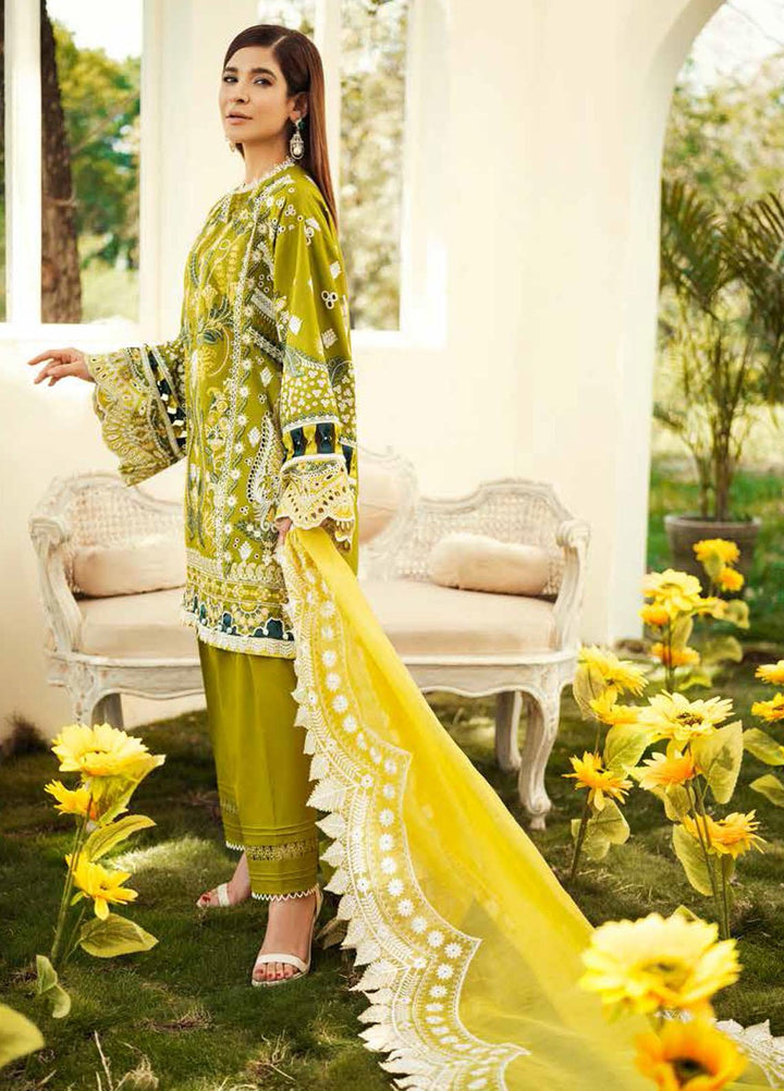 Maryam Hussain Embroidered Lawn Suits Unstitched 3 Piece MH22E 03 OLIVIA - Luxury Collection