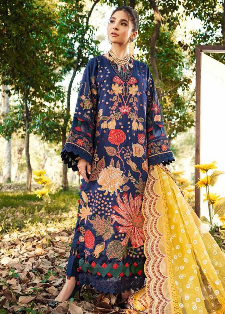 Maryam Hussain Embroidered Lawn Suits Unstitched 3 Piece MH22E 08 FRENCH KNOT - Luxury Collection