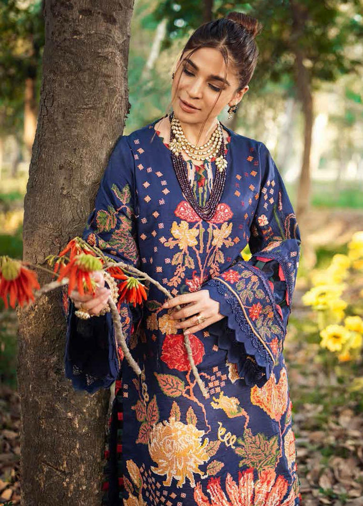 Maryam Hussain Embroidered Lawn Suits Unstitched 3 Piece MH22E 08 FRENCH KNOT - Luxury Collection