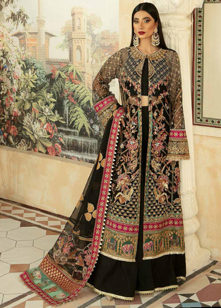 Marwa By Maryam Hussain Embroidered Net Suits Unstitched 3 Piece MH22M 01 KAIYNAT - Wedding Collection