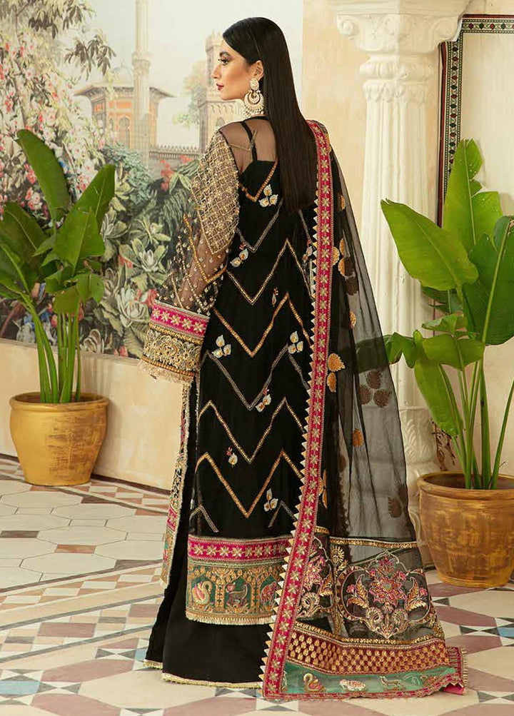 Marwa By Maryam Hussain Embroidered Net Suits Unstitched 3 Piece MH22M 01 KAIYNAT - Wedding Collection