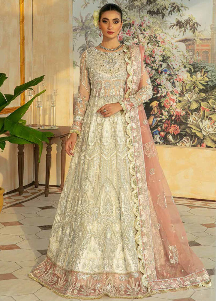 Marwa By Maryam Hussain Embroidered Net Suits Unstitched 3 Piece MH22M 04 NOORBANO - Wedding Collection