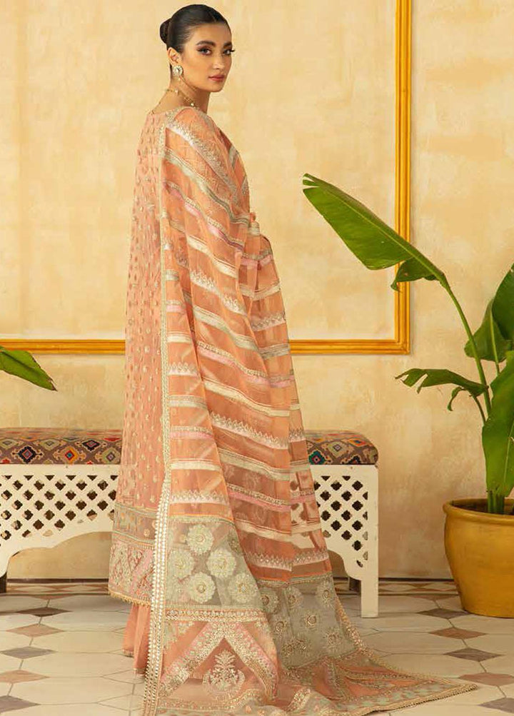 Marwa By Maryam Hussain Embroidered Net Suits Unstitched 3 Piece MH22M 06 MEHAK - Wedding Collection