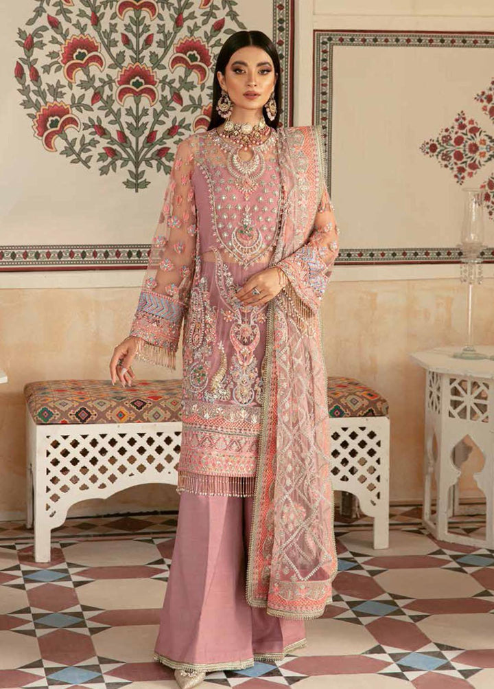 Marwa By Maryam Hussain Embroidered Net Suits Unstitched 3 Piece MH22M 07 DASTOOR - Wedding Collection