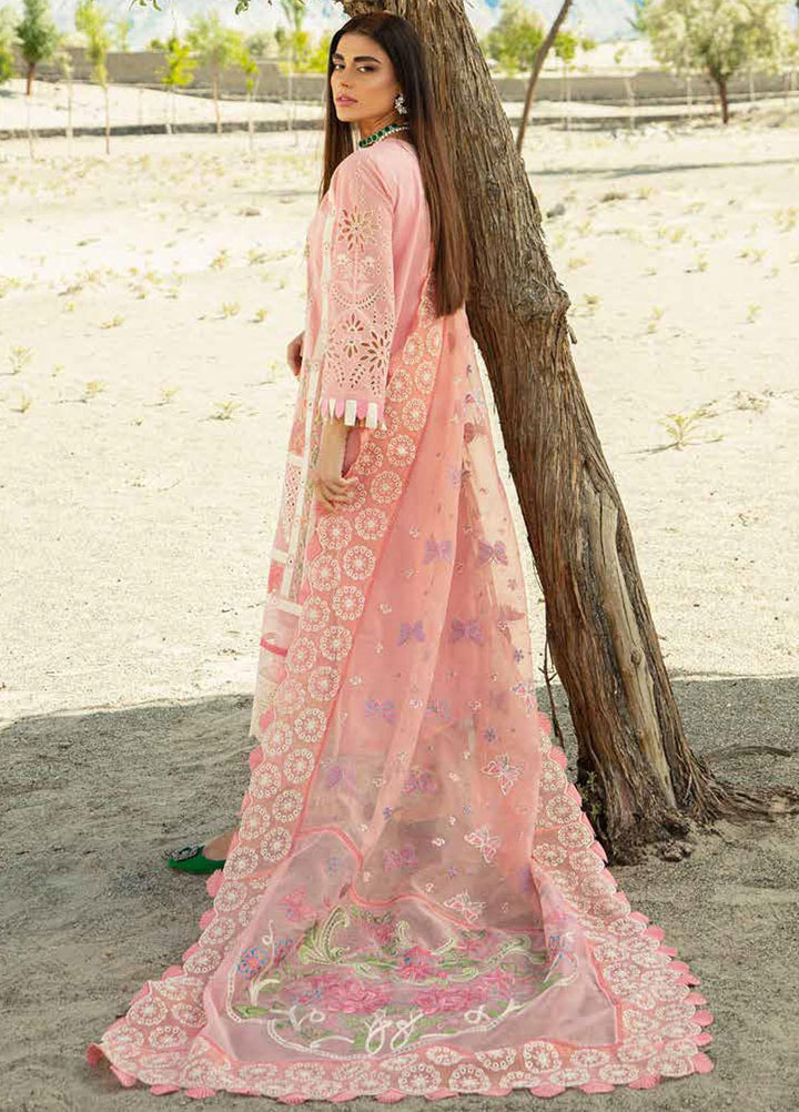 Maryam Hussain Embroidered Lawn Suits Unstitched 3 Piece MH23LL D-3 Peaches - Luxury Collection