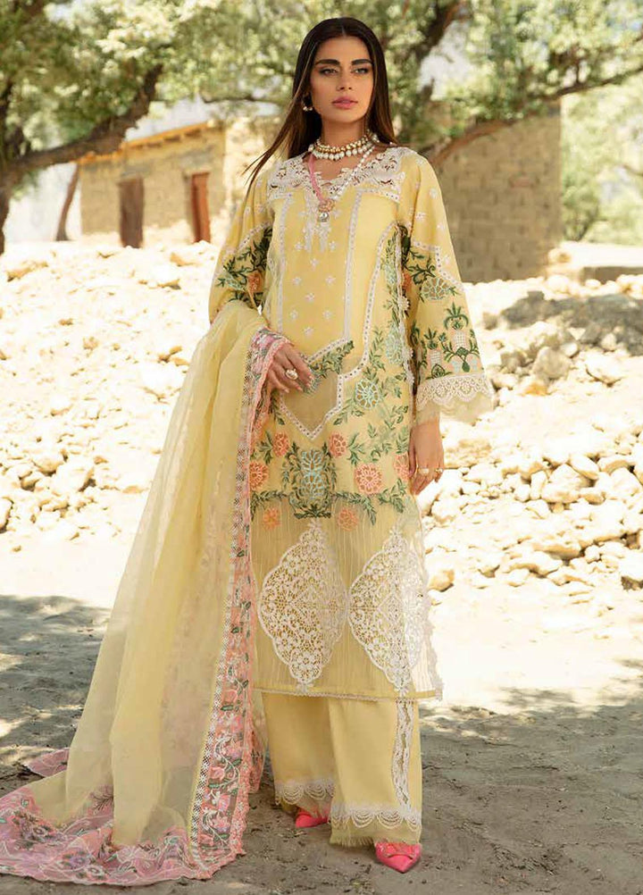 Maryam Hussain Embroidered Lawn Suits Unstitched 3 Piece MH23LL D-8 Summer - Luxury Collection