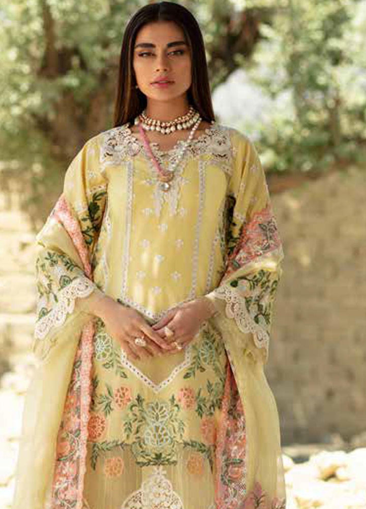 Maryam Hussain Embroidered Lawn Suits Unstitched 3 Piece MH23LL D-8 Summer - Luxury Collection