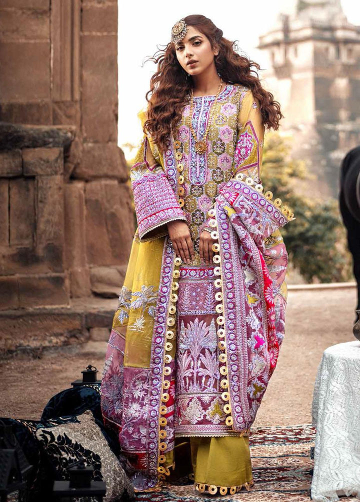 Maryam Hussain Embroidered Organza Suits Unstitched 3 Piece MH22WD Heena - Wedding Collection