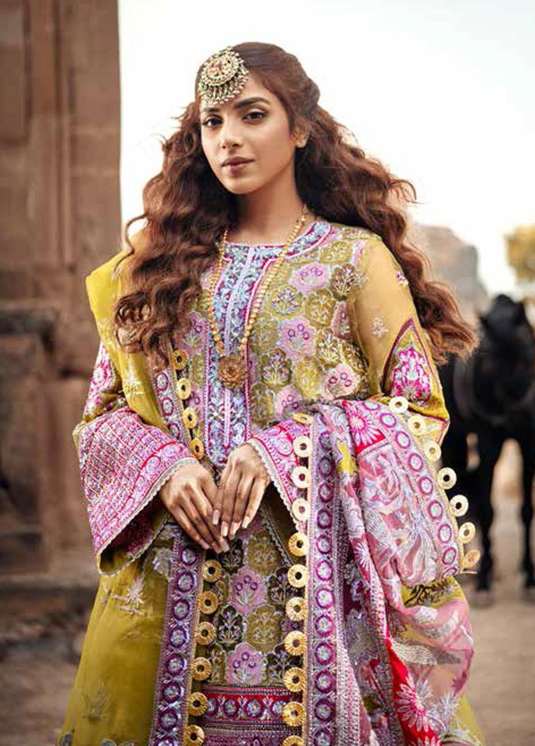 Maryam Hussain Embroidered Organza Suits Unstitched 3 Piece MH22WD Heena - Wedding Collection