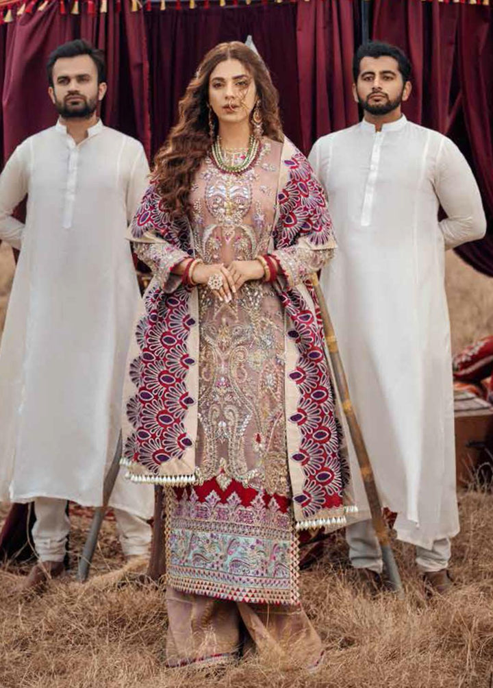 Maryam Hussain Embroidered Organza Suits Unstitched 3 Piece MH22WD Heer - Wedding Collection