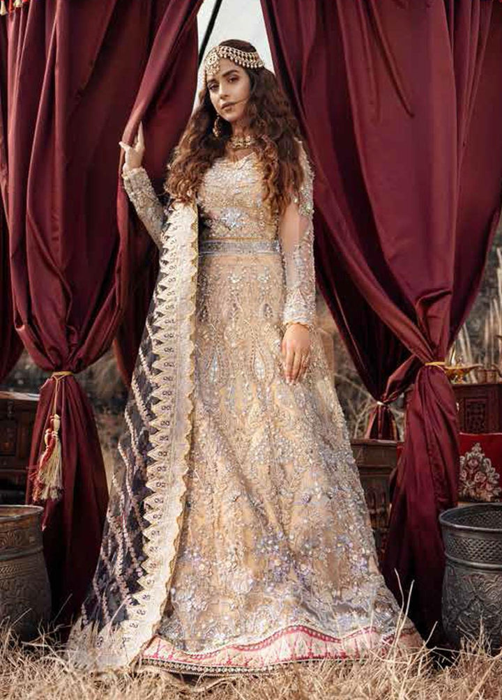 Maryam Hussain Embroidered Net Suits Unstitched 3 Piece MH22WD Noor - Wedding Collection
