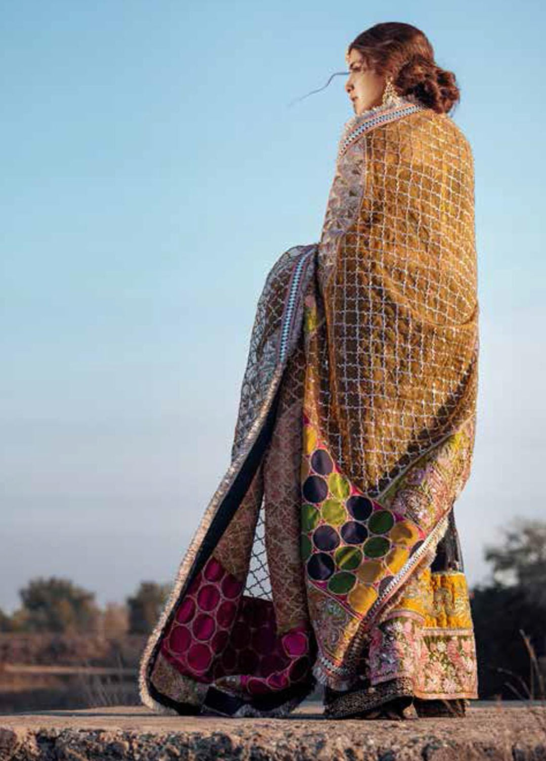 Maryam Hussain Embroidered Net Suits Unstitched 3 Piece MH22WD Raag - Wedding Collection