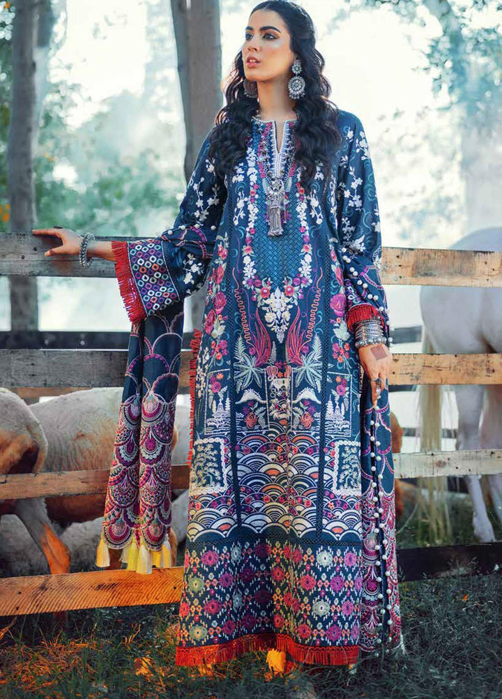 Maryam Hussain Embroidered Khaddar Suits Unstitched 3 Piece MH21W 04 Marina - Winter Collection