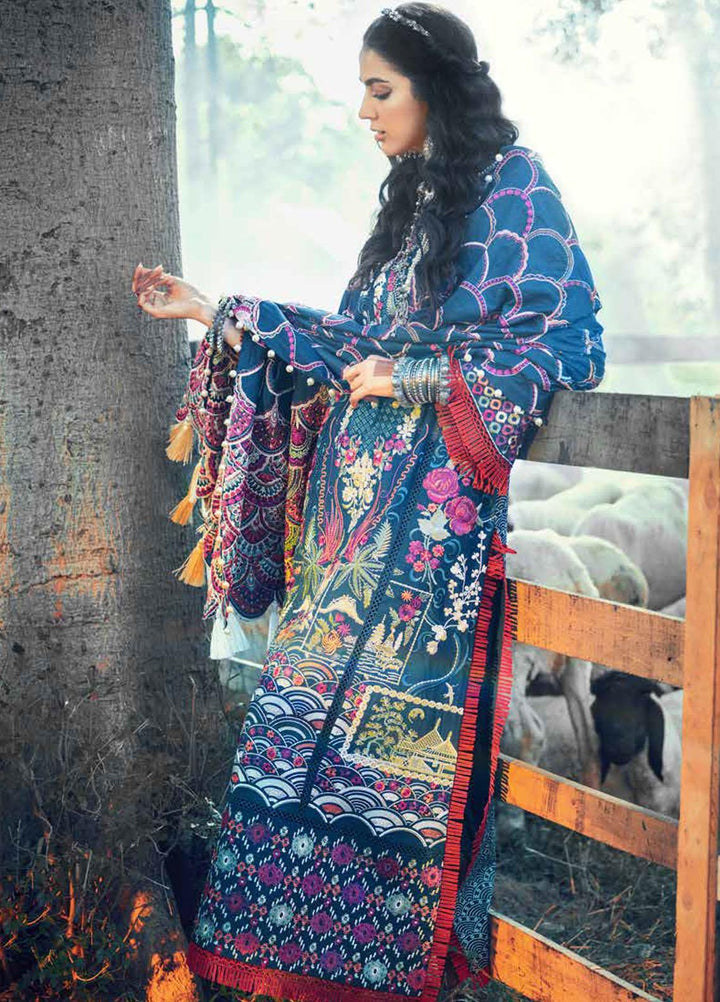 Maryam Hussain Embroidered Khaddar Suits Unstitched 3 Piece MH21W 04 Marina - Winter Collection