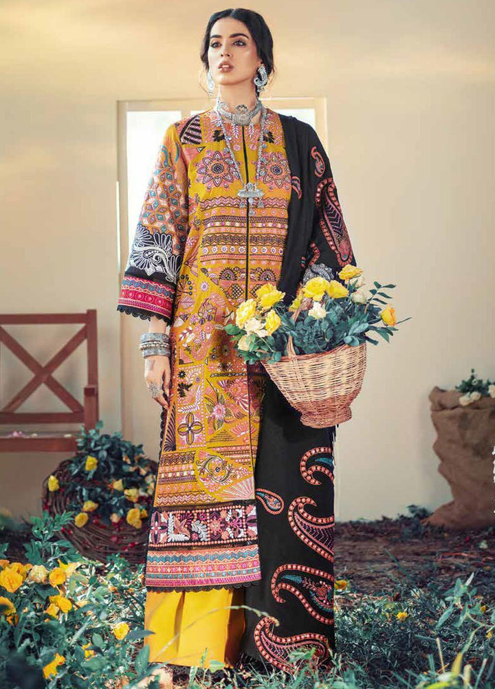 Maryam Hussain Embroidered Khaddar Suits Unstitched 3 Piece MH21W 06 Magnolia - Winter Collection