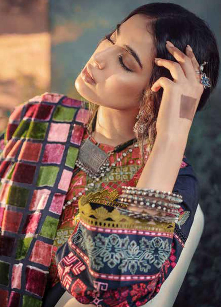 Maryam Hussain Embroidered Khaddar Suits Unstitched 3 Piece MH21W 09 Emerald - Winter Collection