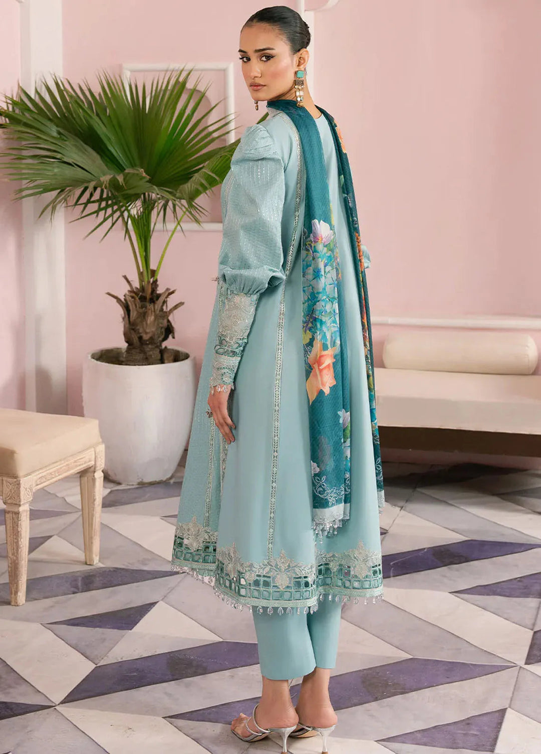 Maryam N Maria Embroidered Lawn Suits Unstitched 3 Piece MNM25EL MS-50158 Atoosh - Summer Collection
