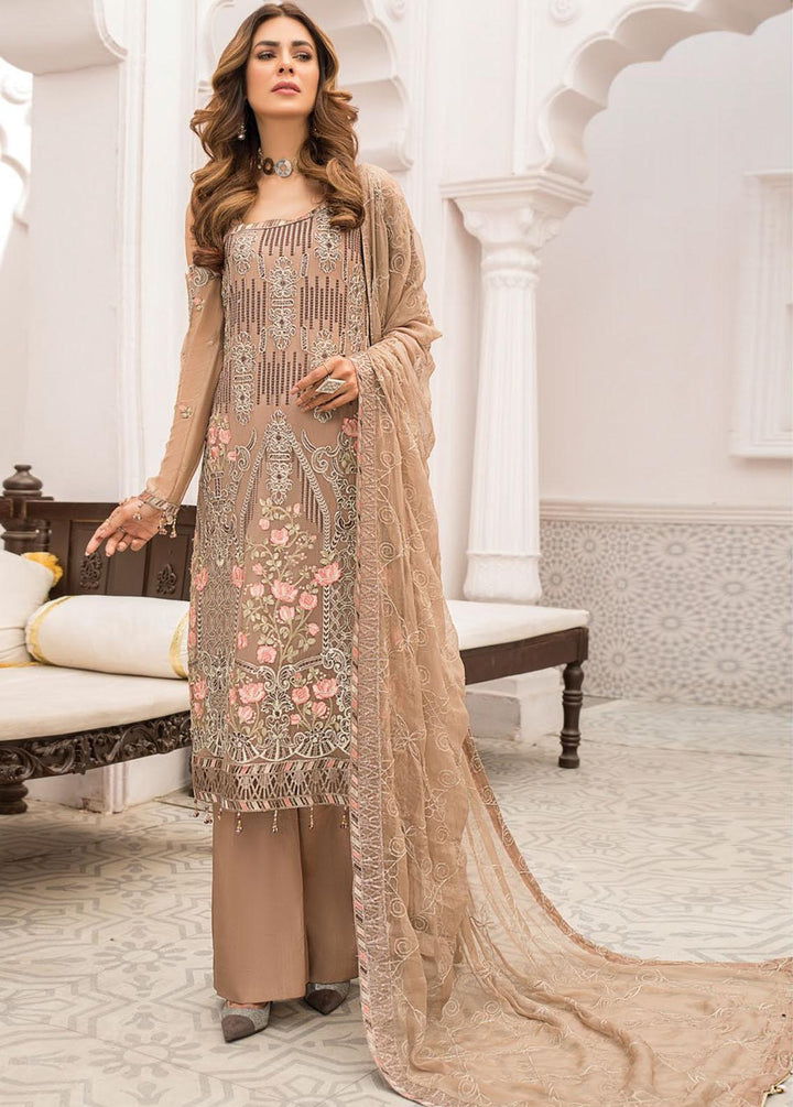 Maryam's Embroidered Chiffon Suit Unstitched 3 Piece MRM22-L25 Dress-31 - Luxury Collection