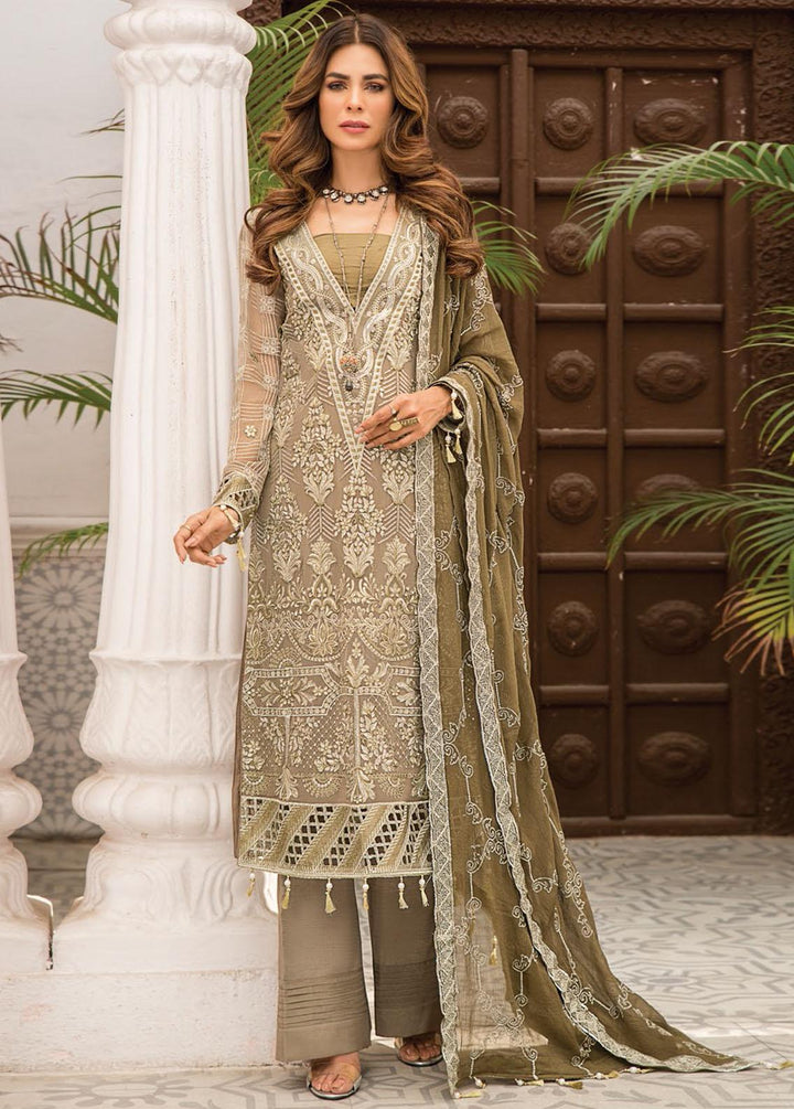 Maryam's Embroidered Chiffon Suit Unstitched 3 Piece MRM22-L25 Dress-33 - Luxury Collection