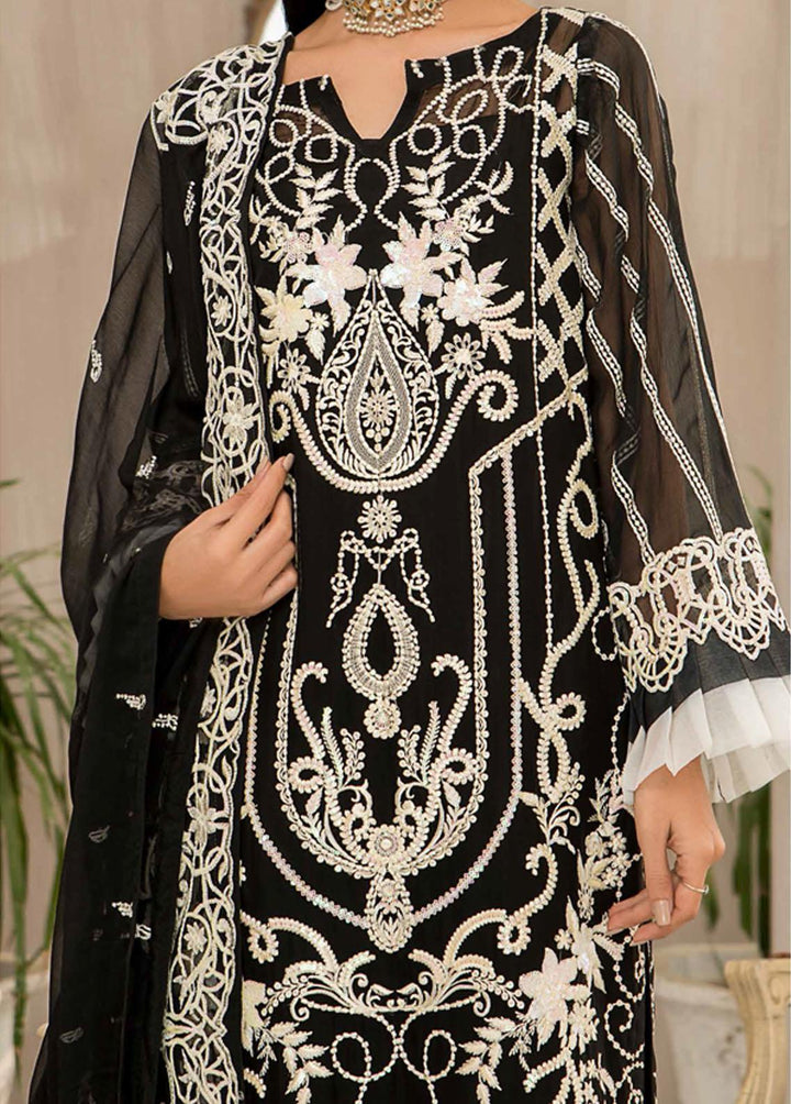 Maryam's Embroidered Chiffon Suits Unstitched 3 Piece MRM21-LF23 D-19 - Luxury Festive Collection