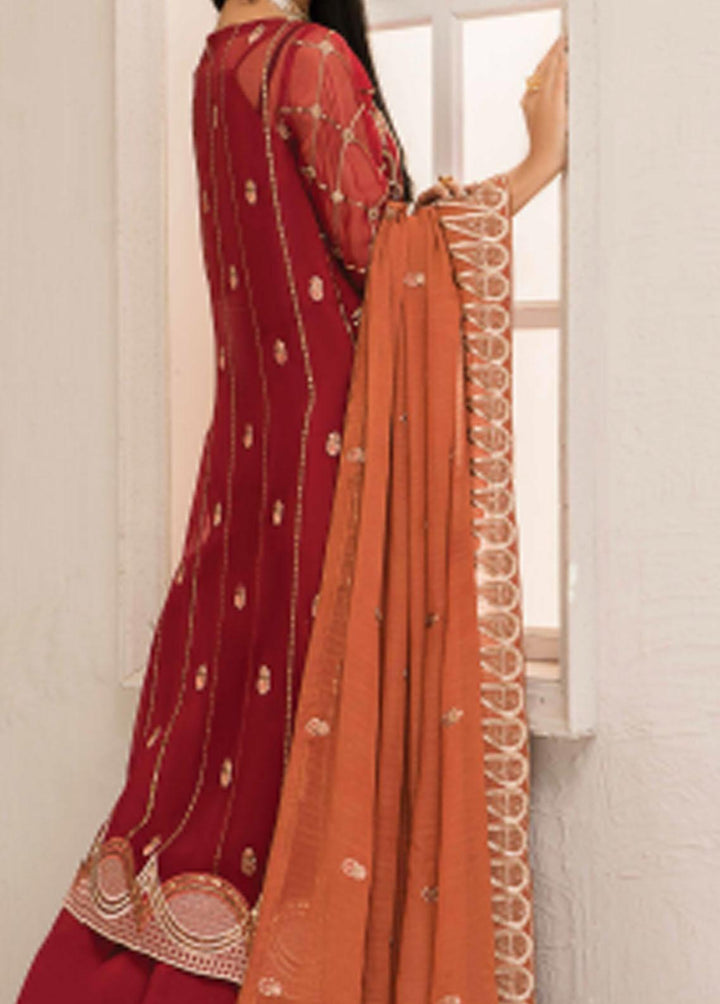Maryam's Embroidered Chiffon Suits Unstitched 3 Piece MRM21-LF23 D-20 - Luxury Festive Collection