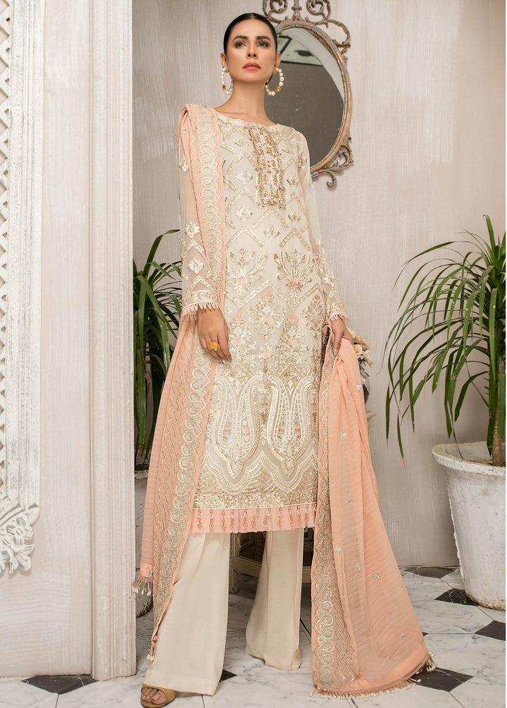 Maryam's Embroidered Chiffon Suits Unstitched 3 Piece MRM21-LF23 D-21 - Luxury Festive Collection