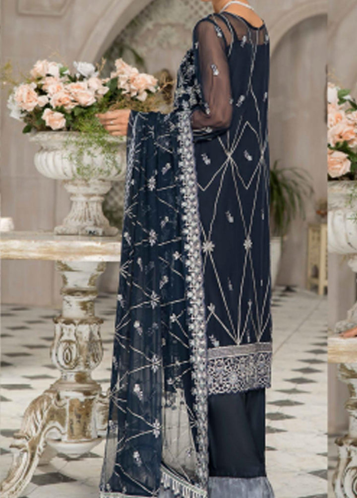 Maryam's Embroidered Chiffon Suits Unstitched 3 Piece MRM21-LF23 D-23 - Luxury Festive Collection