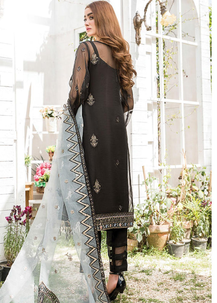 Maryam's Embroidered Organza Suits Unstitched 3 Piece MRM21E D-01 - Luxury Collection