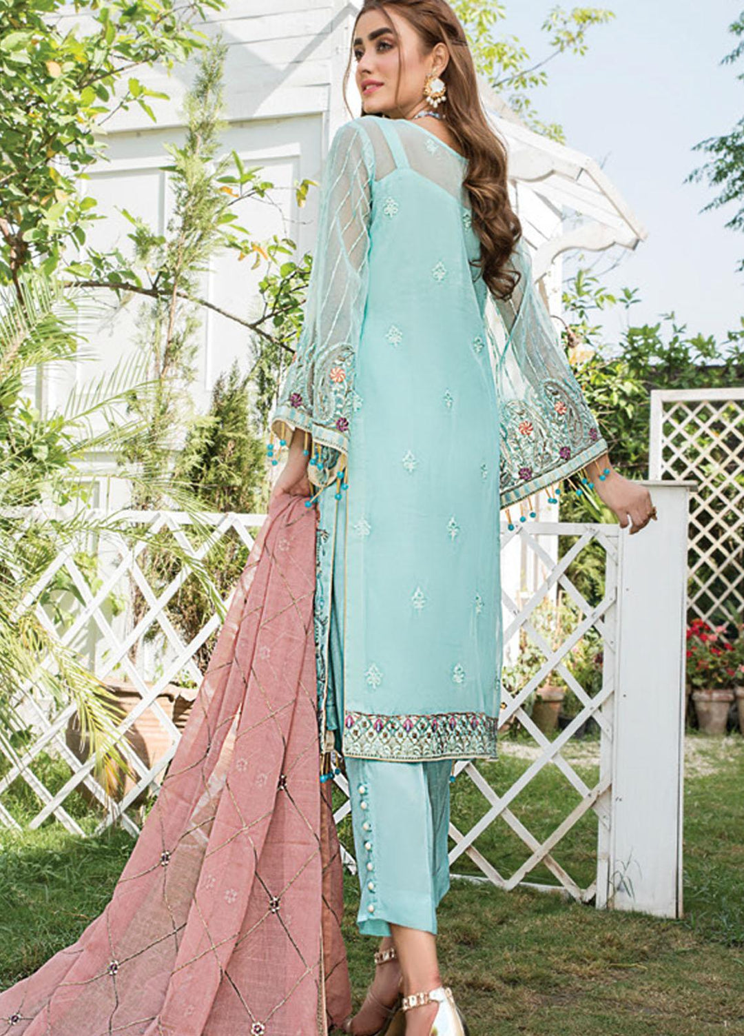 Maryam's Embroidered Organza Suits Unstitched 3 Piece MRM21E D-06 - Luxury Collection