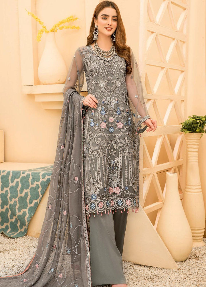 Maryam's Embroidered Organza Suits Unstitched 3 Piece MRM21E-8 EM-11 - Luxury Collection