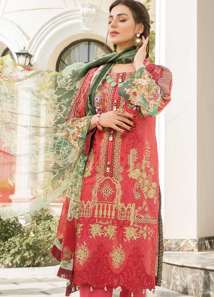 Maryam's Embroidered Lawn Suits Unstitched 3 Piece MRM21FL ML-101 - Summer Collection