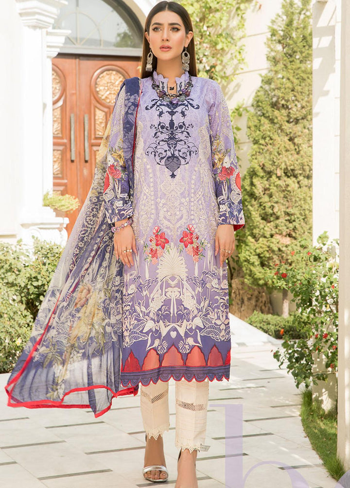 Maryam's Embroidered Lawn Suits Unstitched 3 Piece MRM21FL ML-102 - Summer Collection