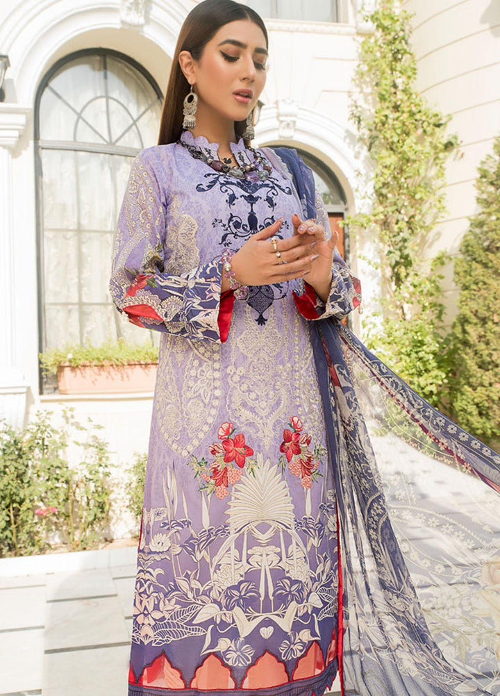 Maryam's Embroidered Lawn Suits Unstitched 3 Piece MRM21FL ML-102 - Summer Collection