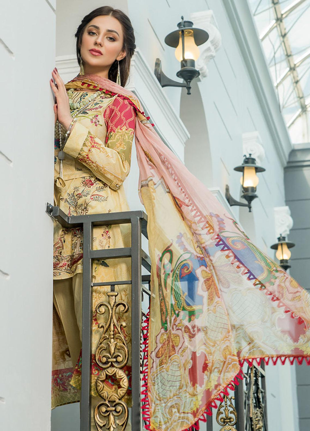 Maryam's Embroidered Lawn Suits Unstitched 3 Piece MRM21FL ML-103 - Summer Collection