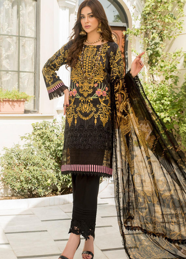 Maryam's Embroidered Lawn Suits Unstitched 3 Piece MRM21FL ML-104 - Summer Collection