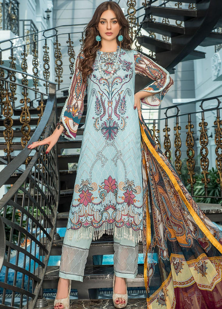 Maryam's Embroidered Lawn Suits Unstitched 3 Piece MRM21FL ML-106 - Summer Collection