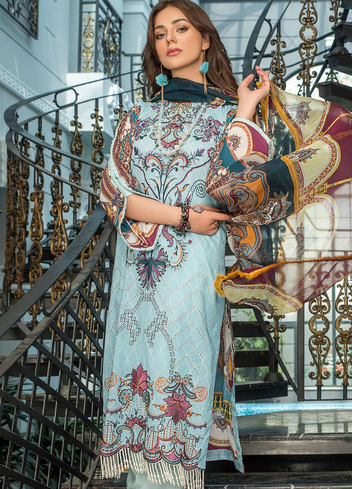 Maryam's Embroidered Lawn Suits Unstitched 3 Piece MRM21FL ML-106 - Summer Collection