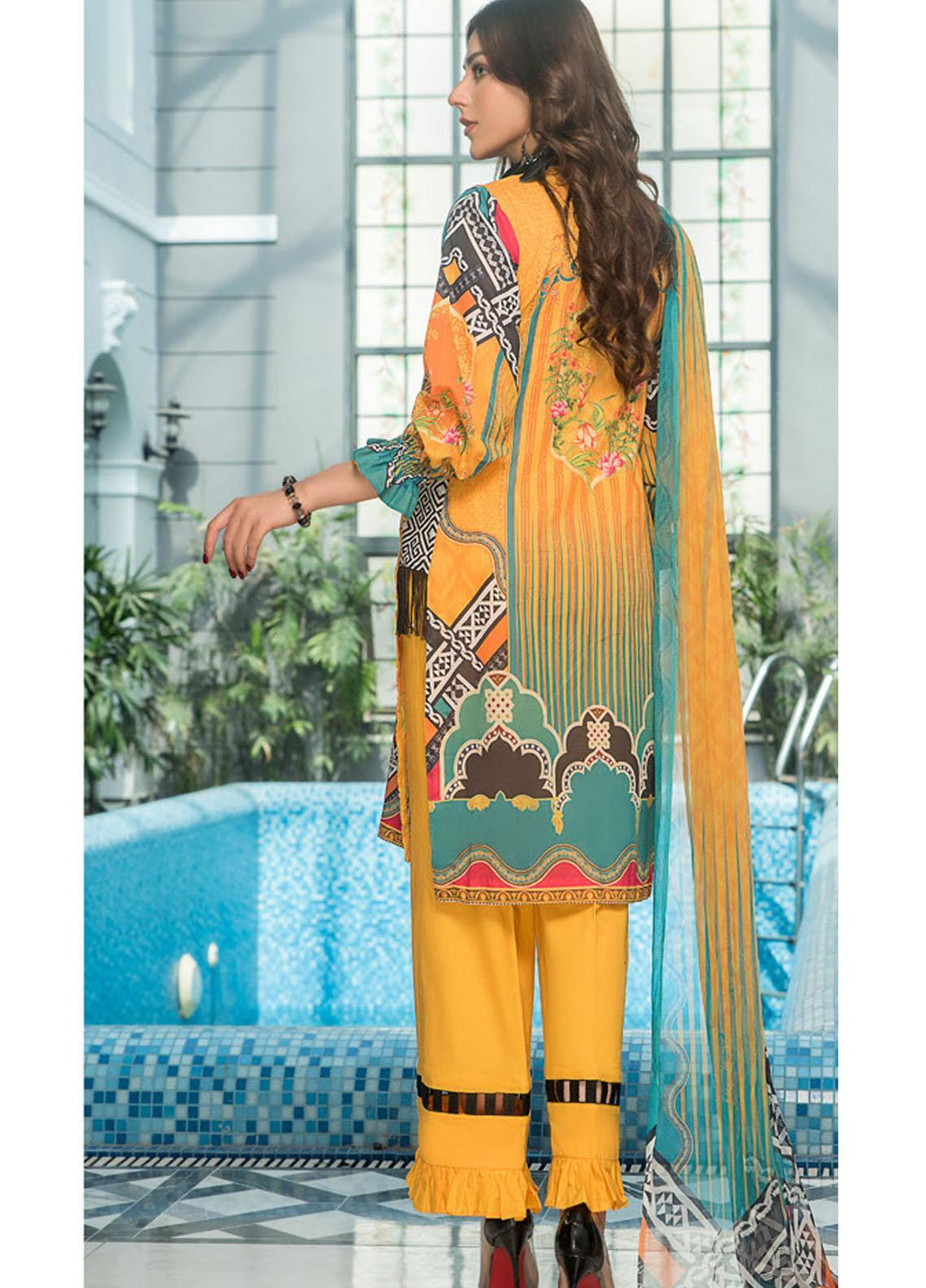 Maryam's Embroidered Lawn Suits Unstitched 3 Piece MRM21FL ML-109 - Summer Collection