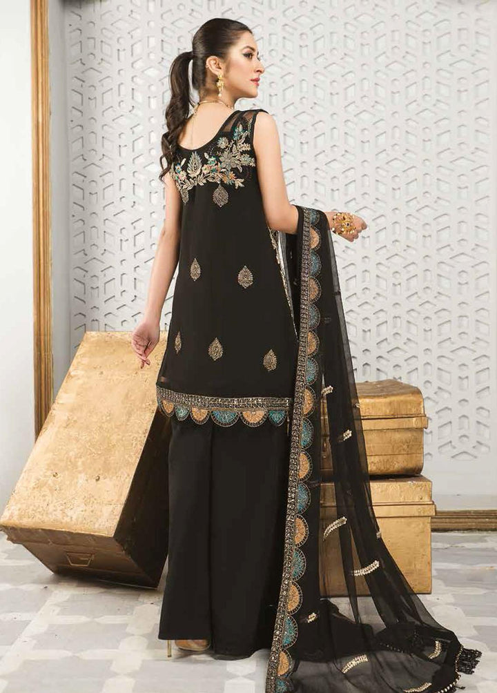 La Fleur By Maryam's Embroidered Chiffon Suits Unstitched 3 Piece MRM22LF Dress-31 Serenity - Luxury Collection