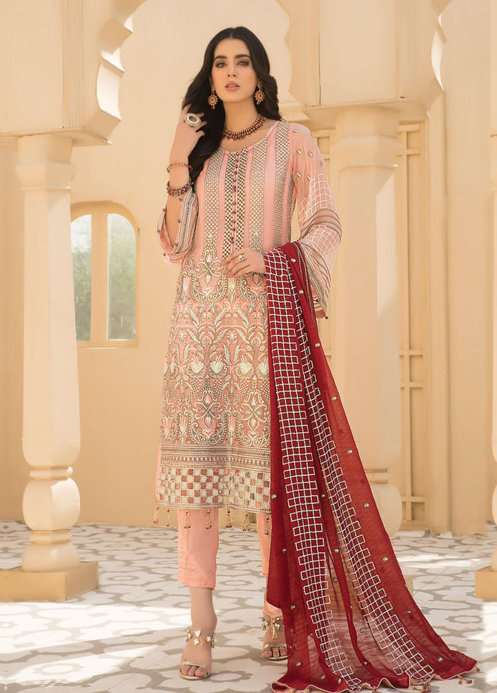 Maryam's Embroidered Chiffon Suits Unstitched 3 Piece MRM21PC D-07 - Luxury Collection