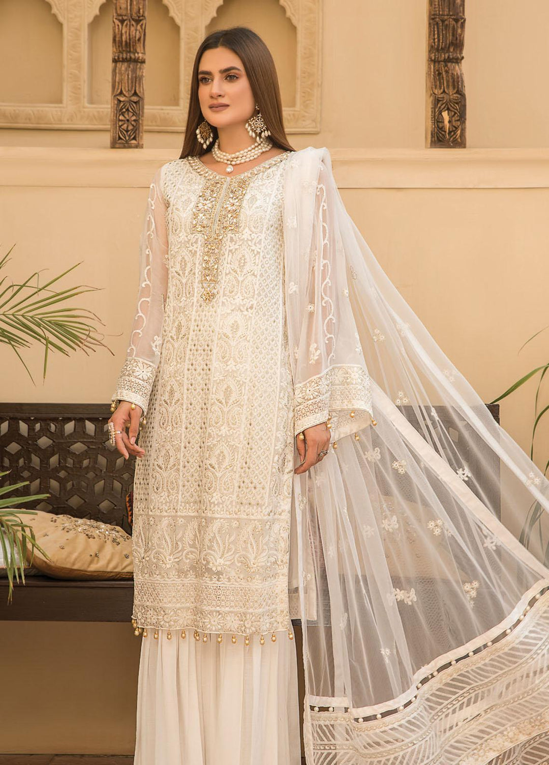 Maryam's Embroidered Chiffon Suits Unstitched 3 Piece MRM21PC D-08 - Luxury Collection
